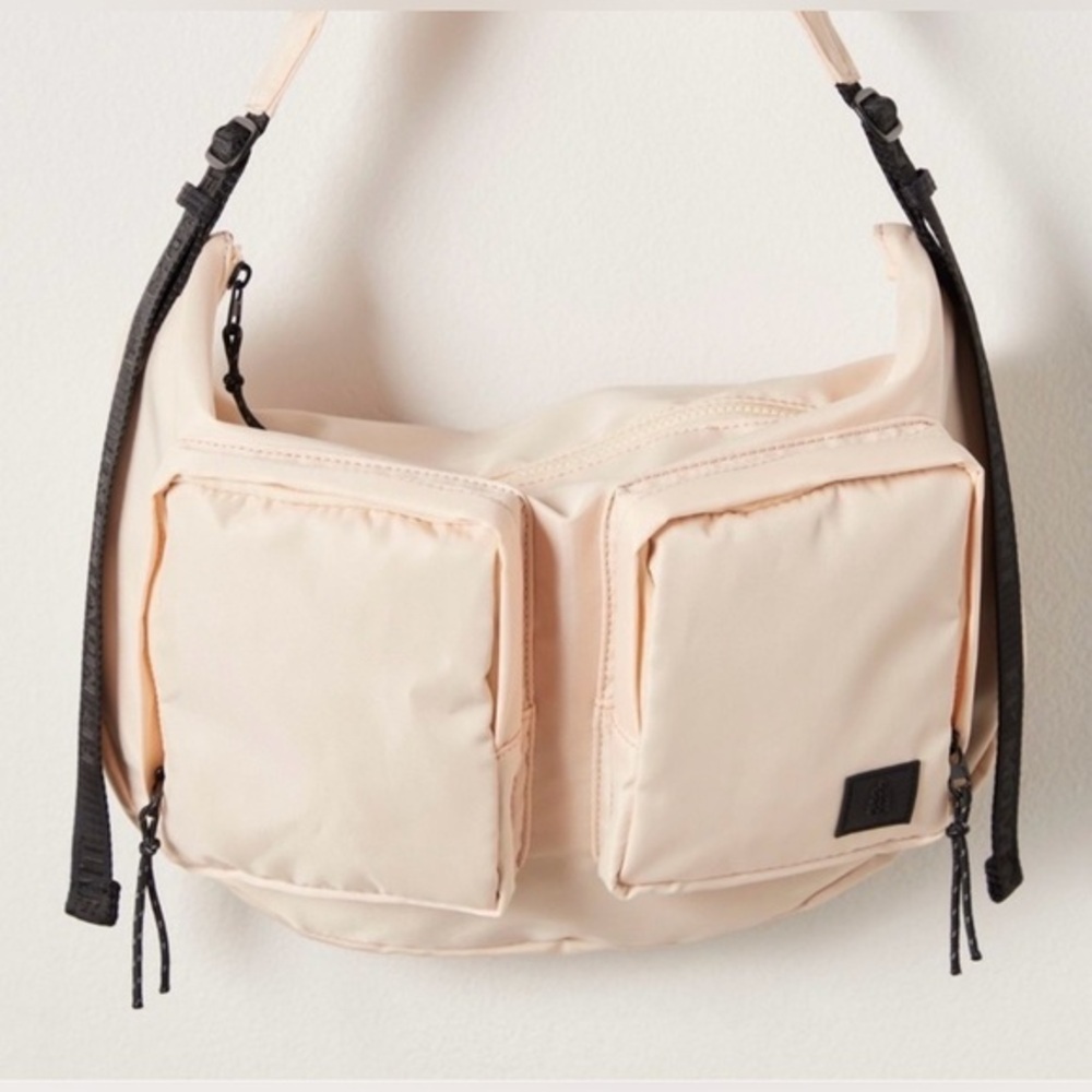 FP Movement by Free People Pale Blush Shoulder Bag with Black Strap